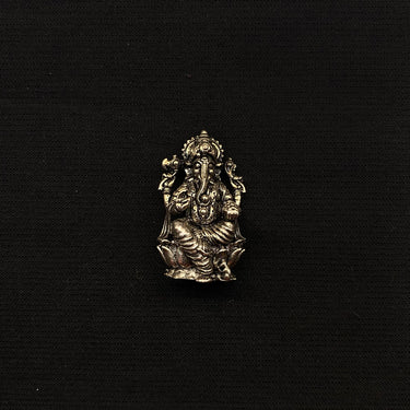 Miniature Lord Ganesh – handcrafted 92.5 sterling silver idol by My Motifs
