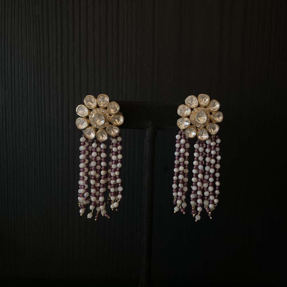 Ulka – handcrafted gold-tone 92.5 sterling silver earrings by My Motifs
