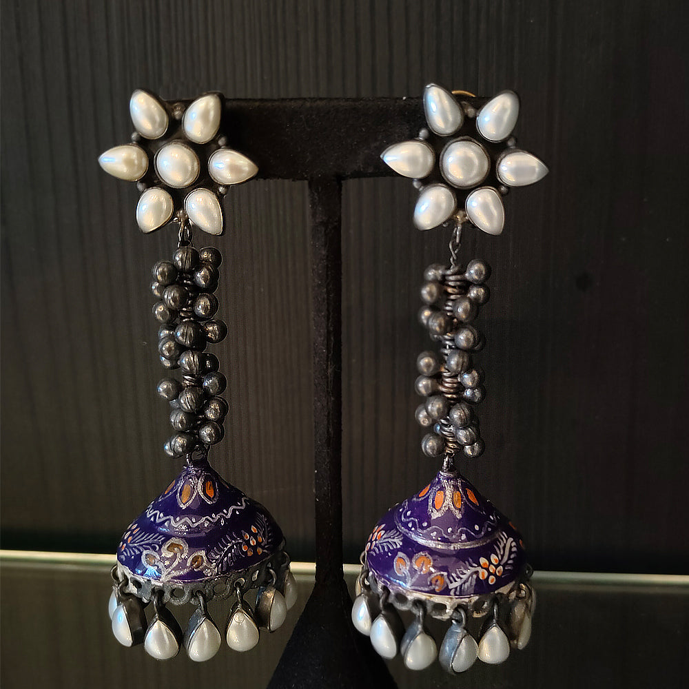 Magha – handcrafted 92.5 sterling silver earrings by My Motifs