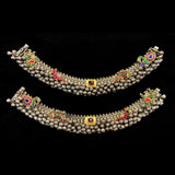 Arina – handcrafted dual-tone 92.5 sterling silver anklet and bracelet by My Motifs