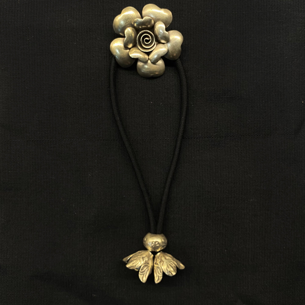 Intricate Floral Motif Lumba Rakhi – handcrafted 92.5 sterling silver rakhi by My Motifs