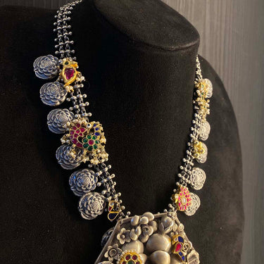 Bisini – handcrafted dual-tone 92.5 sterling silver necklace by My Motifs, view 5