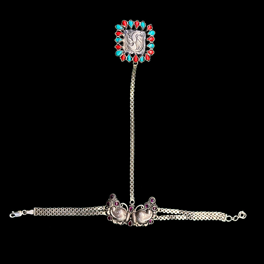 Oksha – handcrafted 92.5 sterling silver hath phool by My Motifs