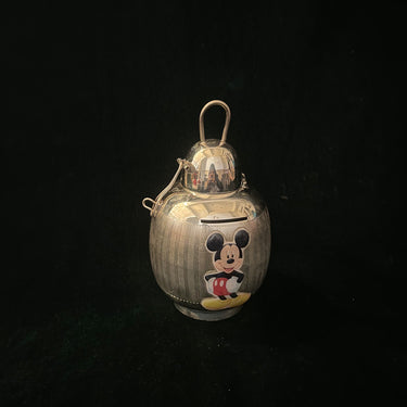 Mickey Piggy Bank handcrafted 925 sterling silver silver gift - My Motifs