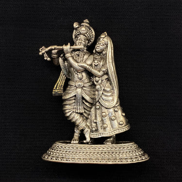 Radha Krishna – handcrafted 92.5 sterling silver idol by My Motifs