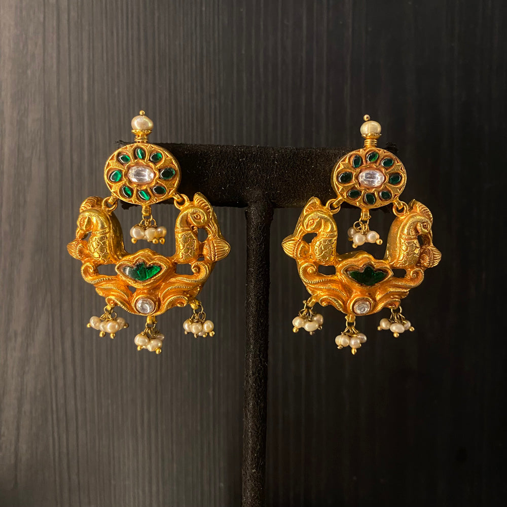 Gramb – handcrafted dual-tone 92.5 sterling silver earrings by My Motifs