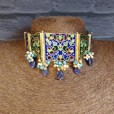 Rangmahal Choker – handcrafted 92.5 sterling silver choker by My Motifs