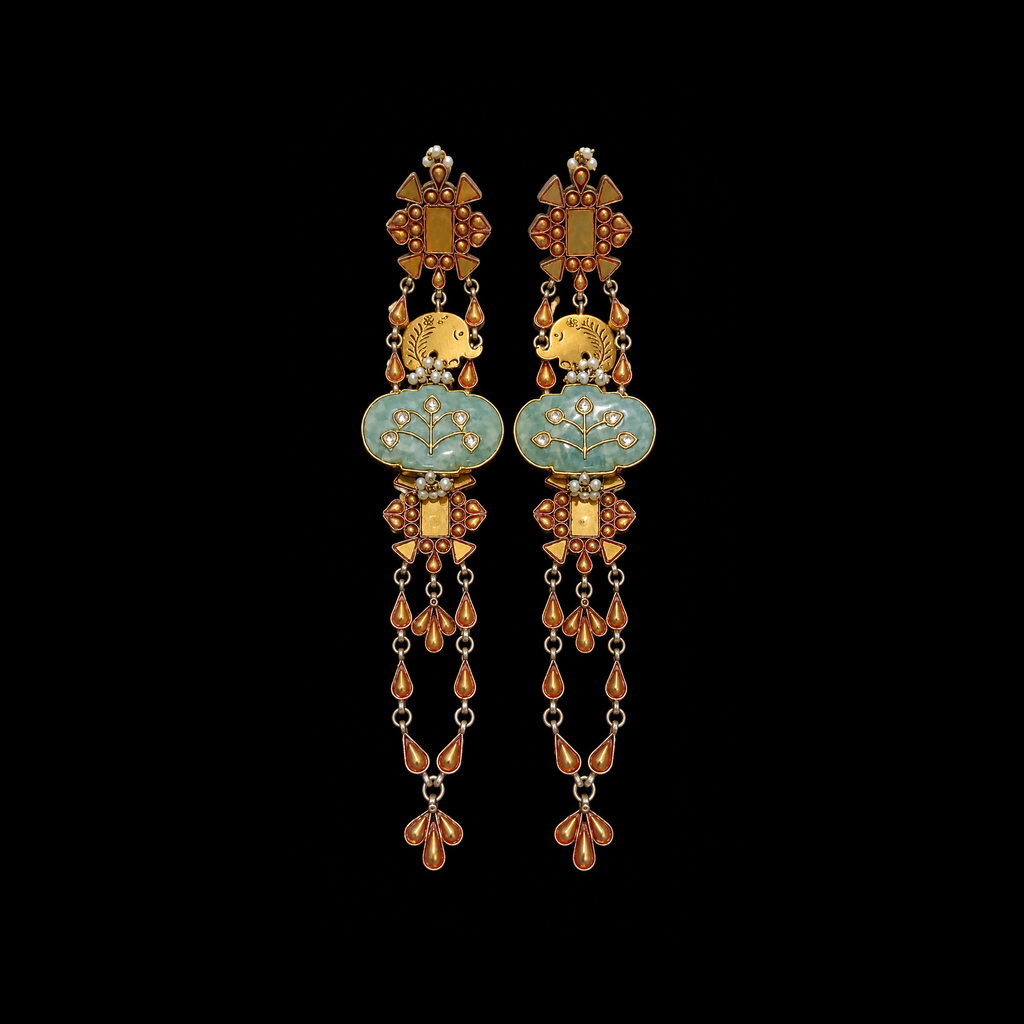 Matsya – handcrafted 92.5 sterling silver earrings by My Motifs