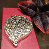 Lattice Petal Dual Slot Container – handcrafted 92.5 sterling silver container by My Motifs