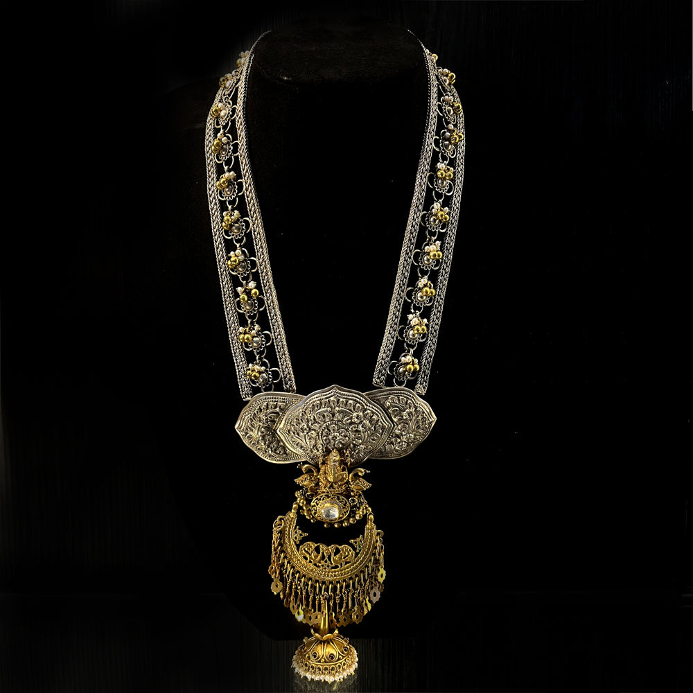 Vinayaka – handcrafted 92.5 sterling silver necklace by My Motifs