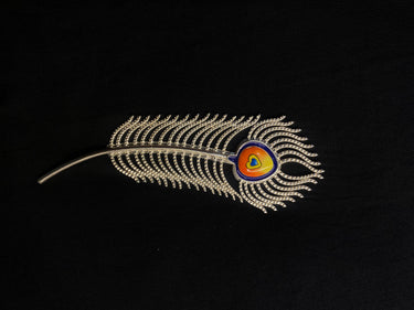 Pure Silver Mor Pankh – handcrafted 92.5 sterling silver necklace by My Motifs