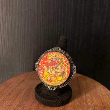 Sindoori-Vignaharta – handcrafted 92.5 sterling silver ring by My Motifs