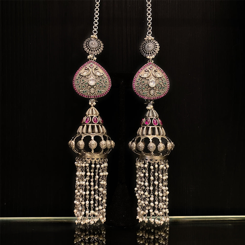 Kanksa – handcrafted 92.5 sterling silver earrings by My Motifs