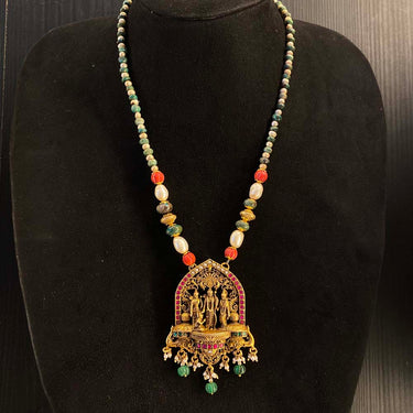 Urava – handcrafted gold-tone 92.5 sterling silver necklace by My Motifs