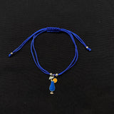 Kids Pure Silver Blue Enamel Mocktail Rakhi – handcrafted 92.5 sterling silver rakhi by My Motifs