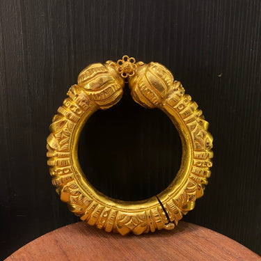 Kanvaa – handcrafted gold-tone 92.5 sterling silver bangle by My Motifs