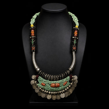 Aaranya – handcrafted oxidised 92.5 sterling silver necklace by My Motifs