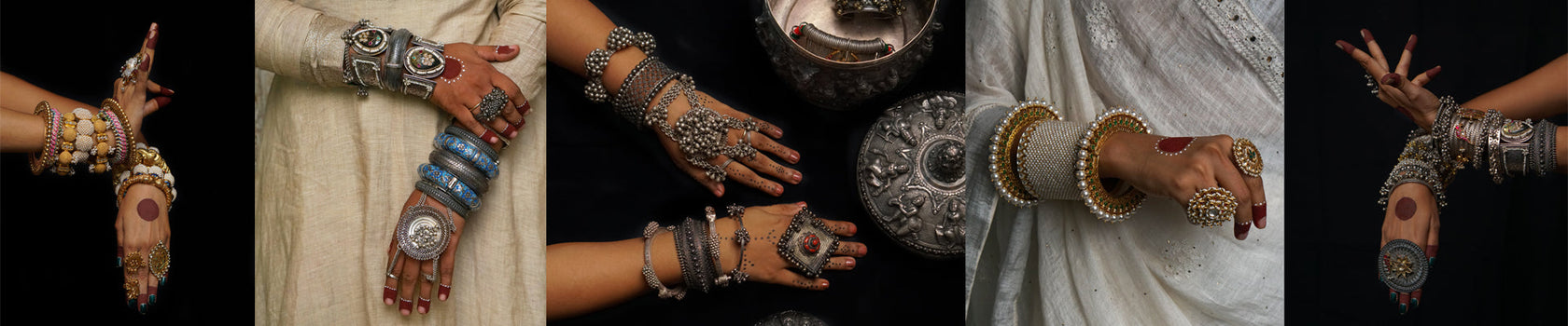 "Handcrafted 92.5 silver bracelet with tribal design – My Motifs"