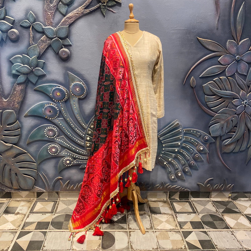 Atsav – handwoven Double Ikat dupatta by My Motifs