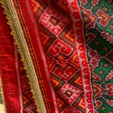 Atsav – handwoven Double Ikat dupatta by My Motifs, view 6