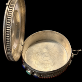 Mandala 925 sterling silver clutch, view 3 - My Motifs