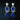 Blue Turkish Drop Earrings – silver earrings with pearls and kundan – My Motifs