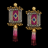 The Water Lily – handcrafted zardozi and silver earrings by My Motifs