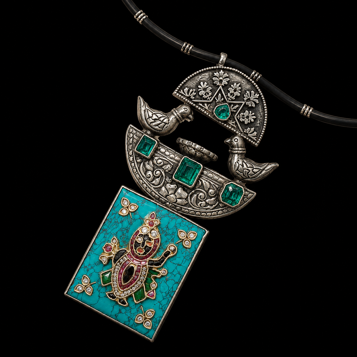 Samundra – handcrafted 92.5 sterling silver necklace by My Motifs
