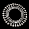 Magnificent Bauble Oxidized Pacheli – handcrafted oxidised 92.5 sterling silver bangle by My Motifs