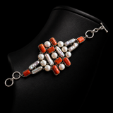 Statement Pearl Bracelet – handcrafted 92.5 sterling silver bracelet by My Motifs