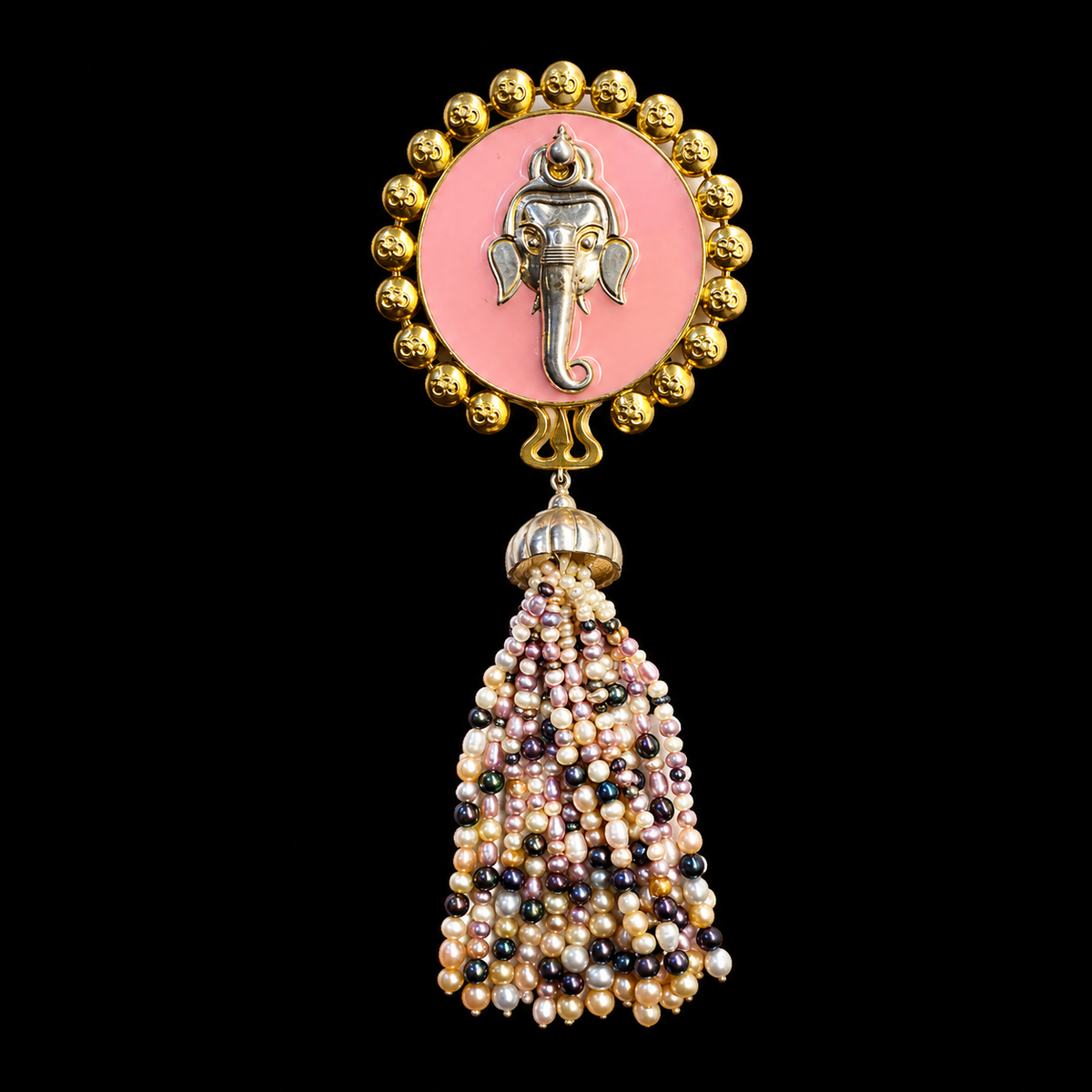 Adevat – handcrafted gold-tone 92.5 sterling silver pendant by My Motifs