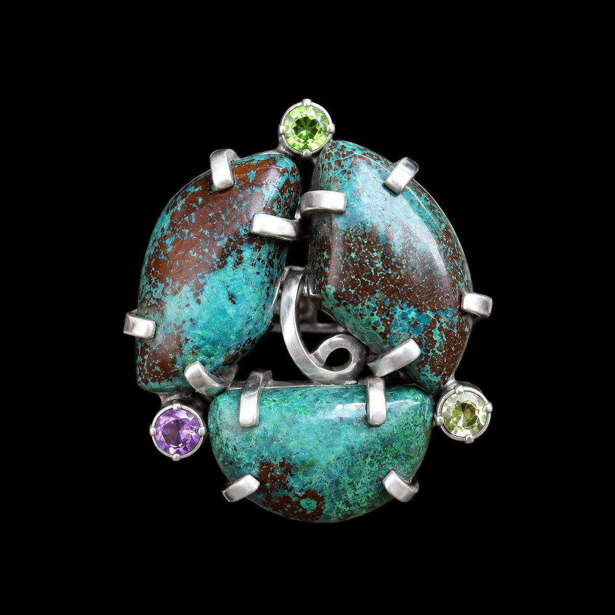Firoza Ring – handcrafted 92.5 sterling silver ring by My Motifs