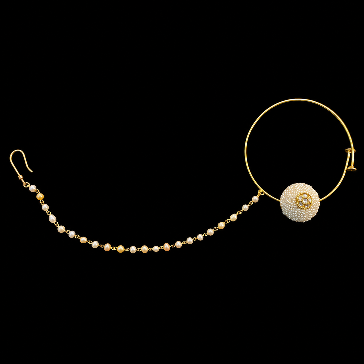 Noor Nath – handcrafted 18K gold nath by My Motifs