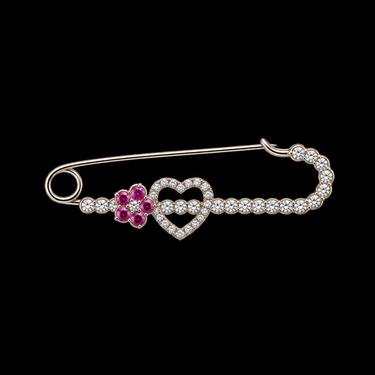 Bhomi – handcrafted 92.5 sterling silver brooch by My Motifs