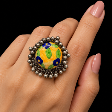 Namasya – handcrafted 92.5 sterling silver ring by My Motifs, view 3