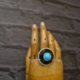 Pastel Blue And Onyx Stone Cocktail Ring – handcrafted gold ring by My Motifs