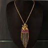 Durga Maa Necklace With Tassels – handcrafted 18K gold necklace by My Motifs