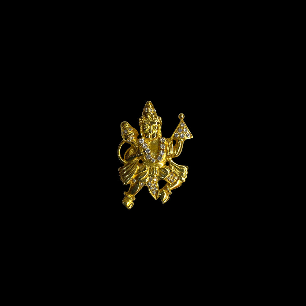 Hanuman Ji pendant – handcrafted 18K gold pendant by My Motifs
