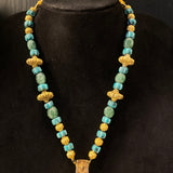 Apila – handcrafted gold-tone 92.5 sterling silver necklace by My Motifs, view 3