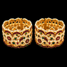 Meenakari Gulnar – handcrafted gold-tone 92.5 sterling silver cuff by My Motifs