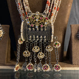 Nirmola – handcrafted dual-tone 92.5 sterling silver necklace by My Motifs, view 2