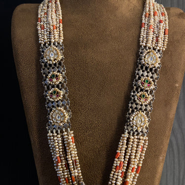 Nirmola – handcrafted dual-tone 92.5 sterling silver necklace by My Motifs, view 3