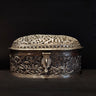 Long Ovular Shaped Silver Box – handcrafted 92.5 sterling silver jewellery box by My Motifs