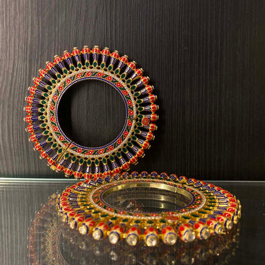 Vriha – handcrafted gold-tone 92.5 sterling silver bracelet by My Motifs, view 2