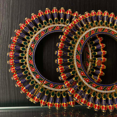 Vriha – handcrafted gold-tone 92.5 sterling silver bracelet by My Motifs, view 3