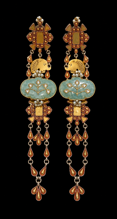Matsya – handcrafted 92.5 sterling silver earrings by My Motifs, view 2