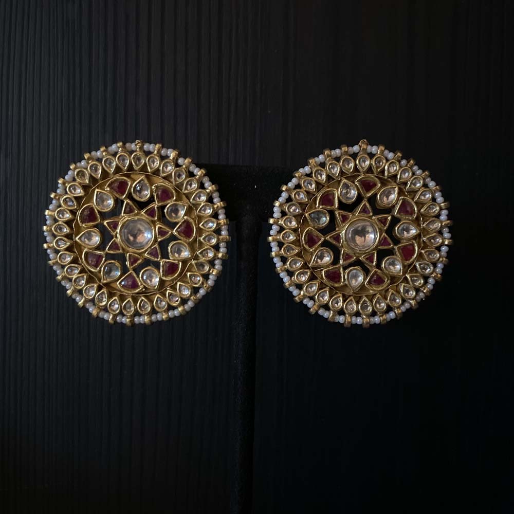 Timit – handcrafted gold-tone 92.5 sterling silver earrings by My Motifs