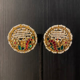 Udatri – handcrafted gold-tone 92.5 sterling silver earrings by My Motifs