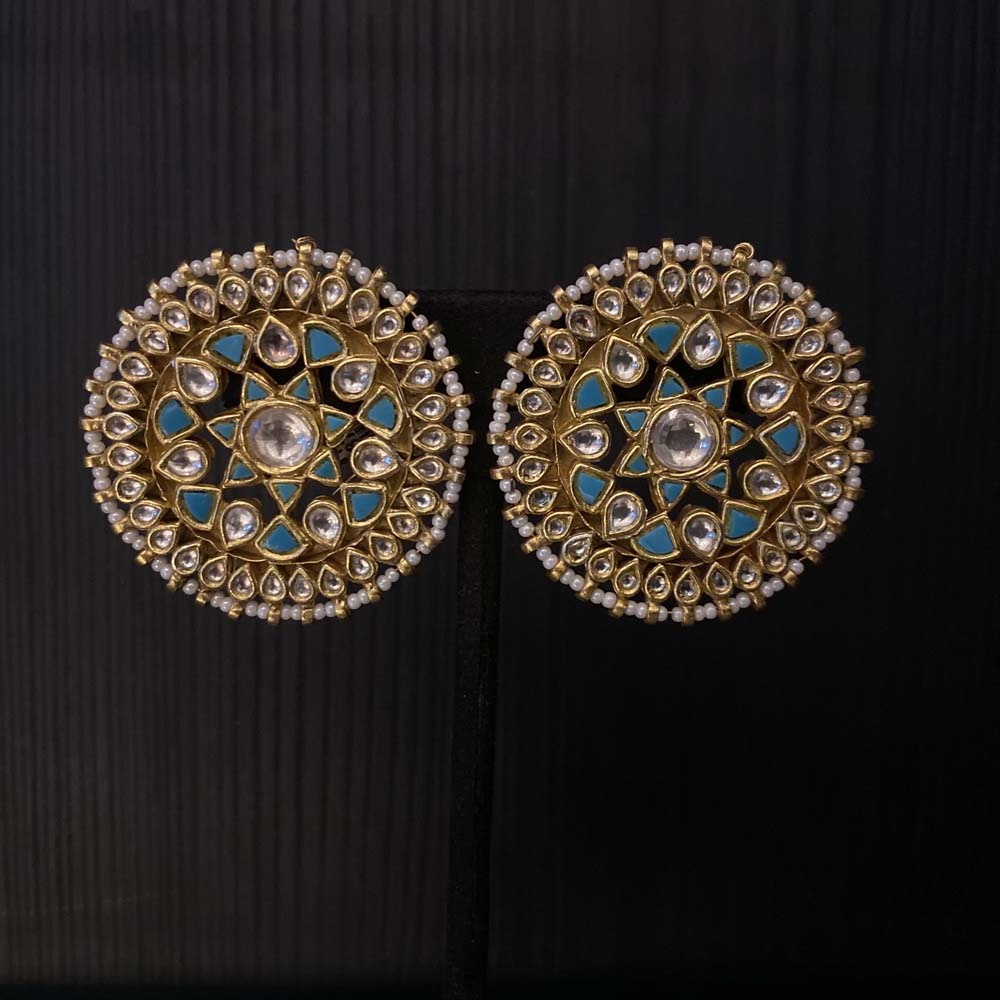 Sidhya – handcrafted gold-tone 92.5 sterling silver earrings by My Motifs