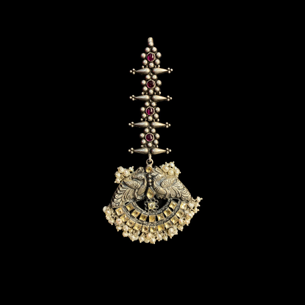 Wijaya – handcrafted 92.5 sterling silver mang tikka by My Motifs
